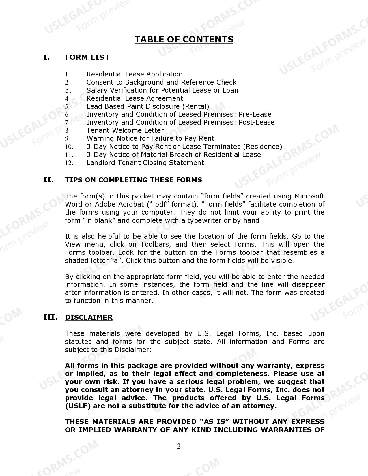 Preview Utah Residential Landlord Tenant Rental Lease Forms and Agreements Package