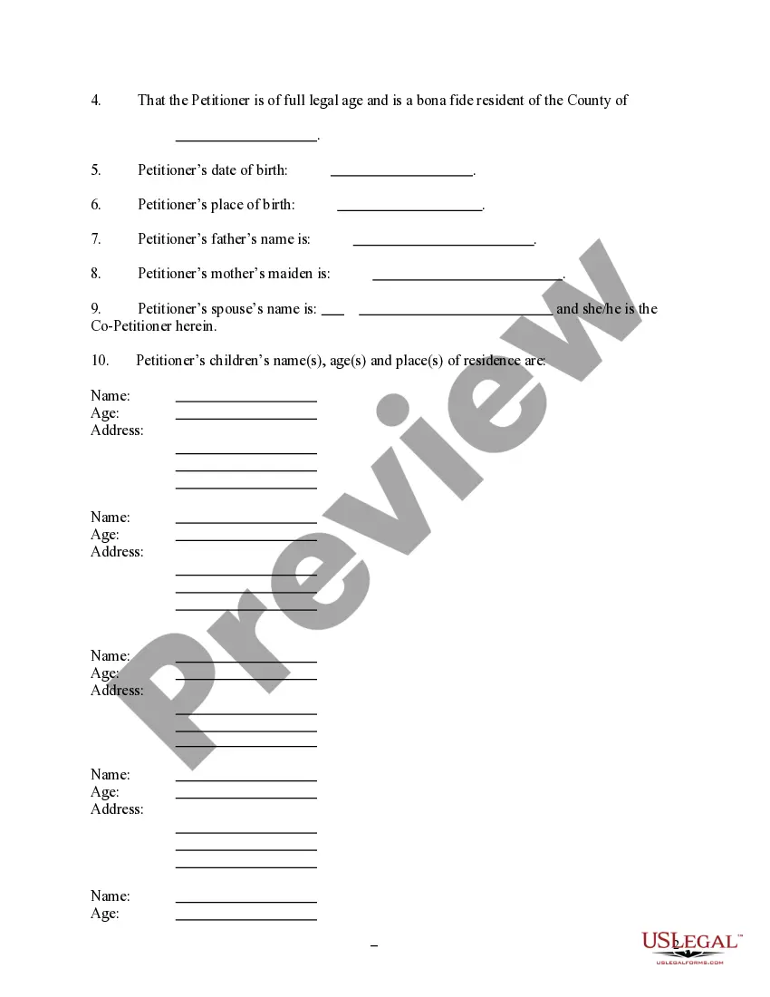 Get Petition for Change of Name for Family Preview Petition for Change of Name for Family