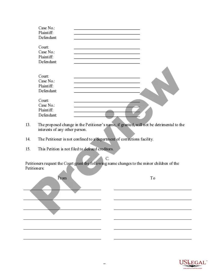 Get Petition for Change of Name for Family Preview Petition for Change of Name for Family