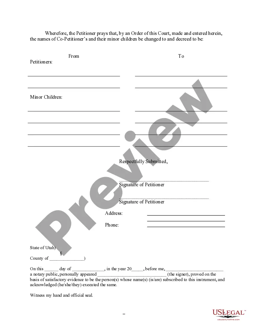 Get Petition for Change of Name for Family Preview Petition for Change of Name for Family