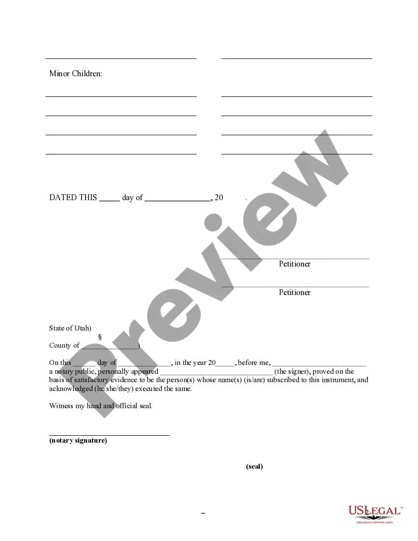 Preview Notice of Name Change for Family