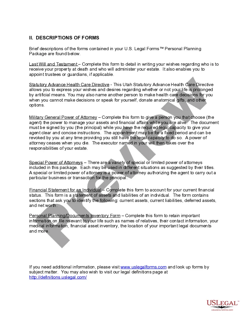Get Utah Essential Legal Life Documents for Military Personnel Preview Utah Essential Legal Life Documents for Military Personnel