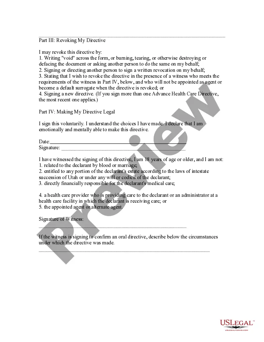 Preview Statutory Advance Health Care Directive