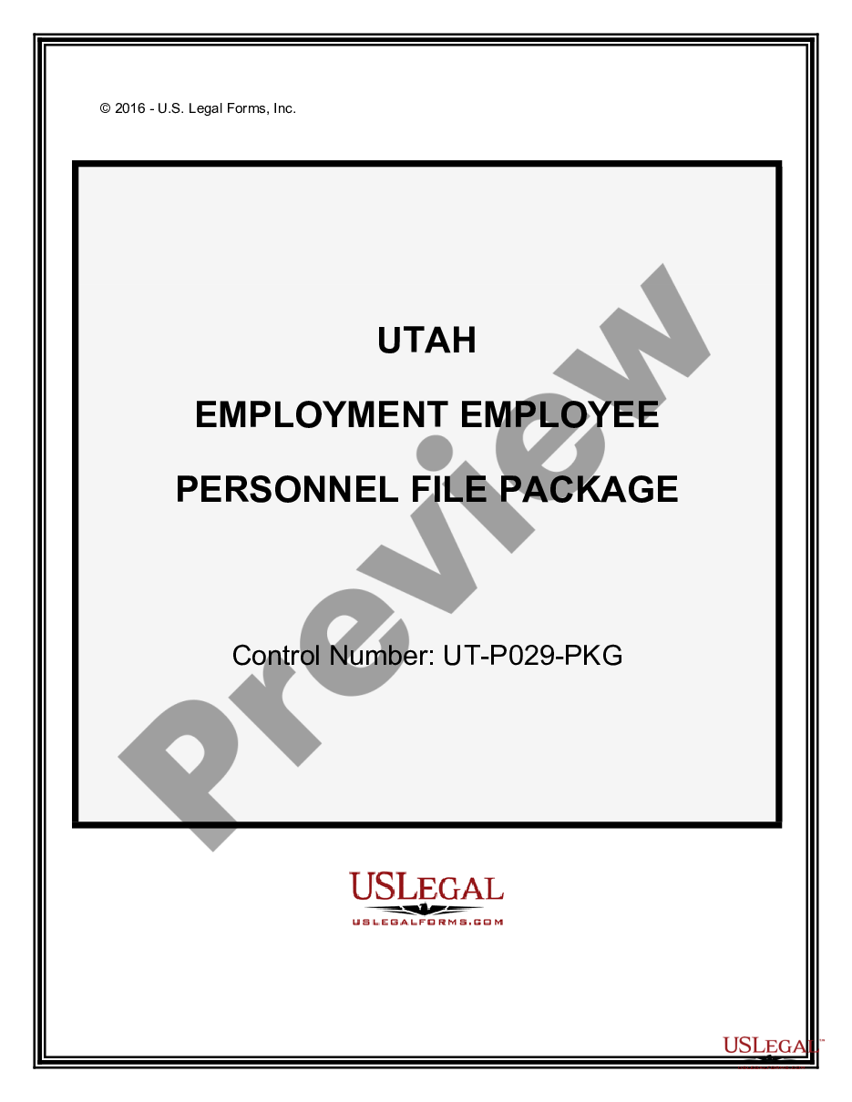 page 0 Employment Employee Personnel File Package preview