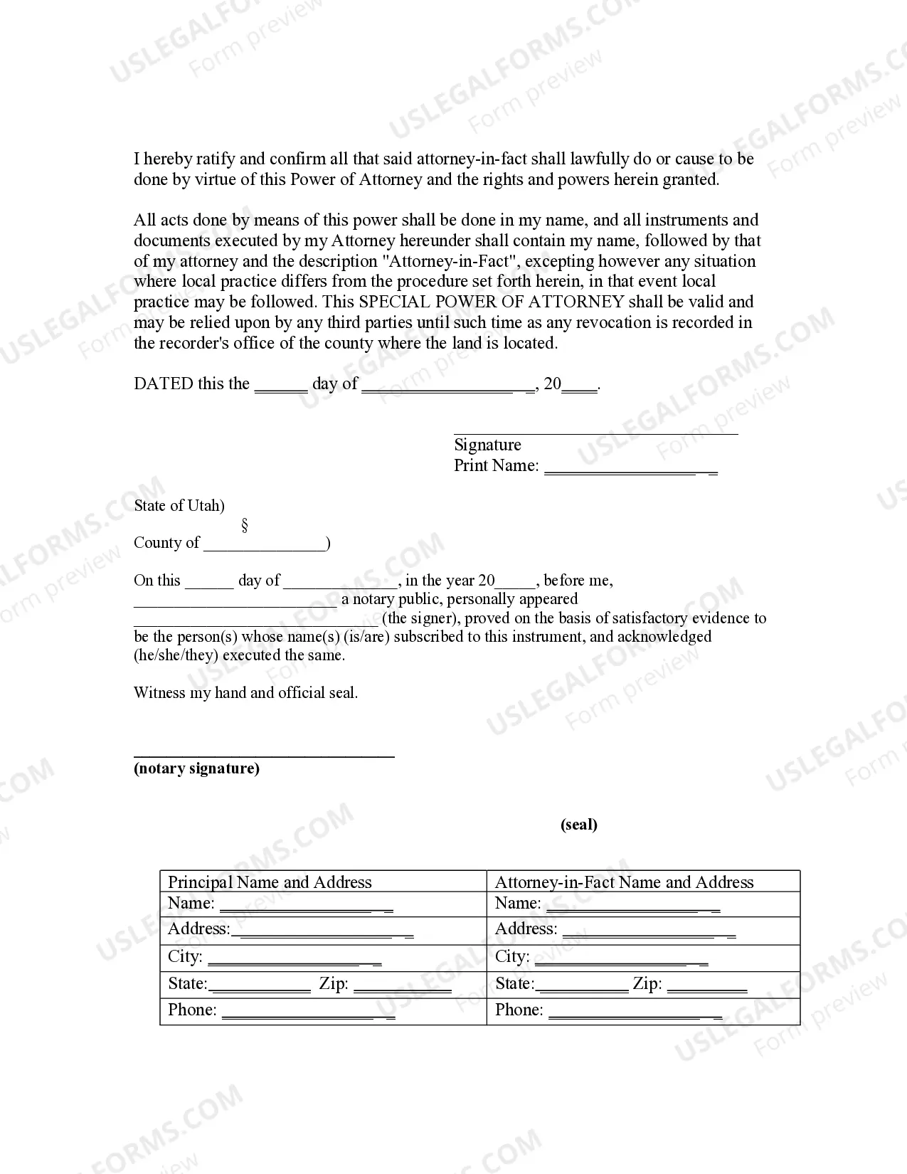 Preview Special or Limited Power of Attorney for Real Estate Purchase Transaction by Purchaser