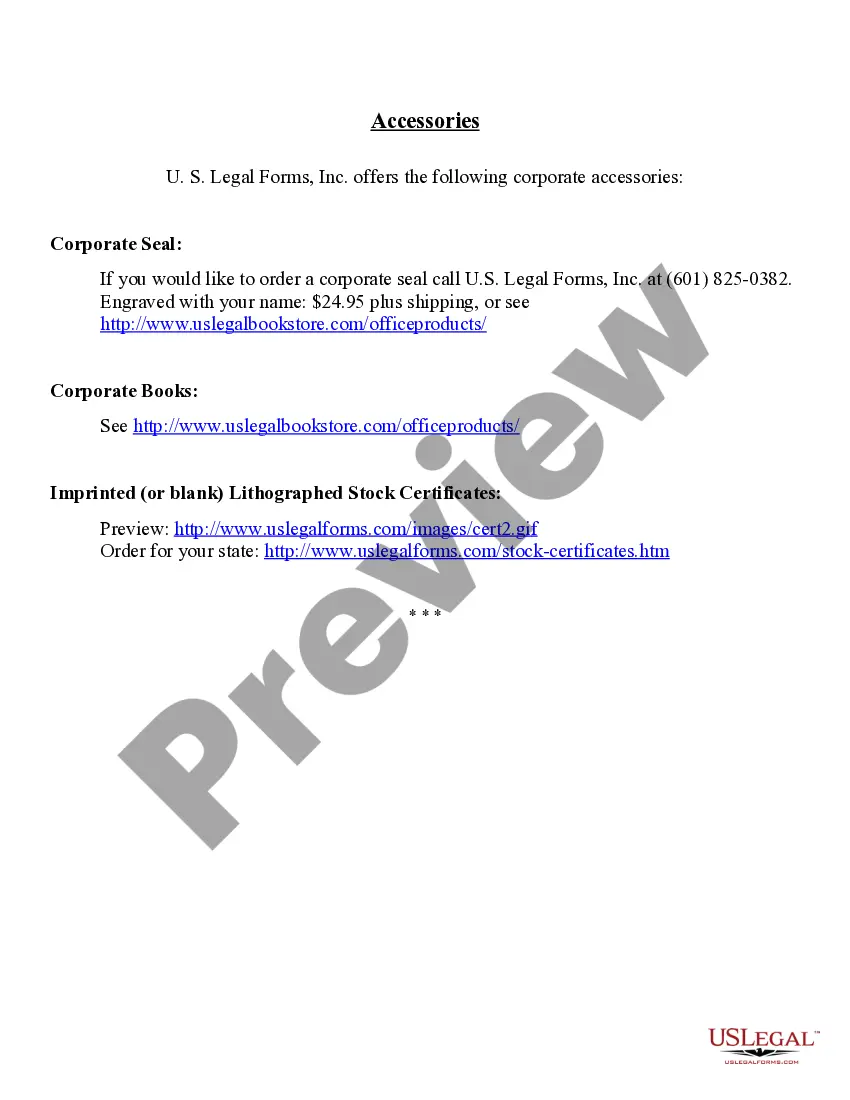 Preview Sample Corporate Records for a Utah Professional Corporation