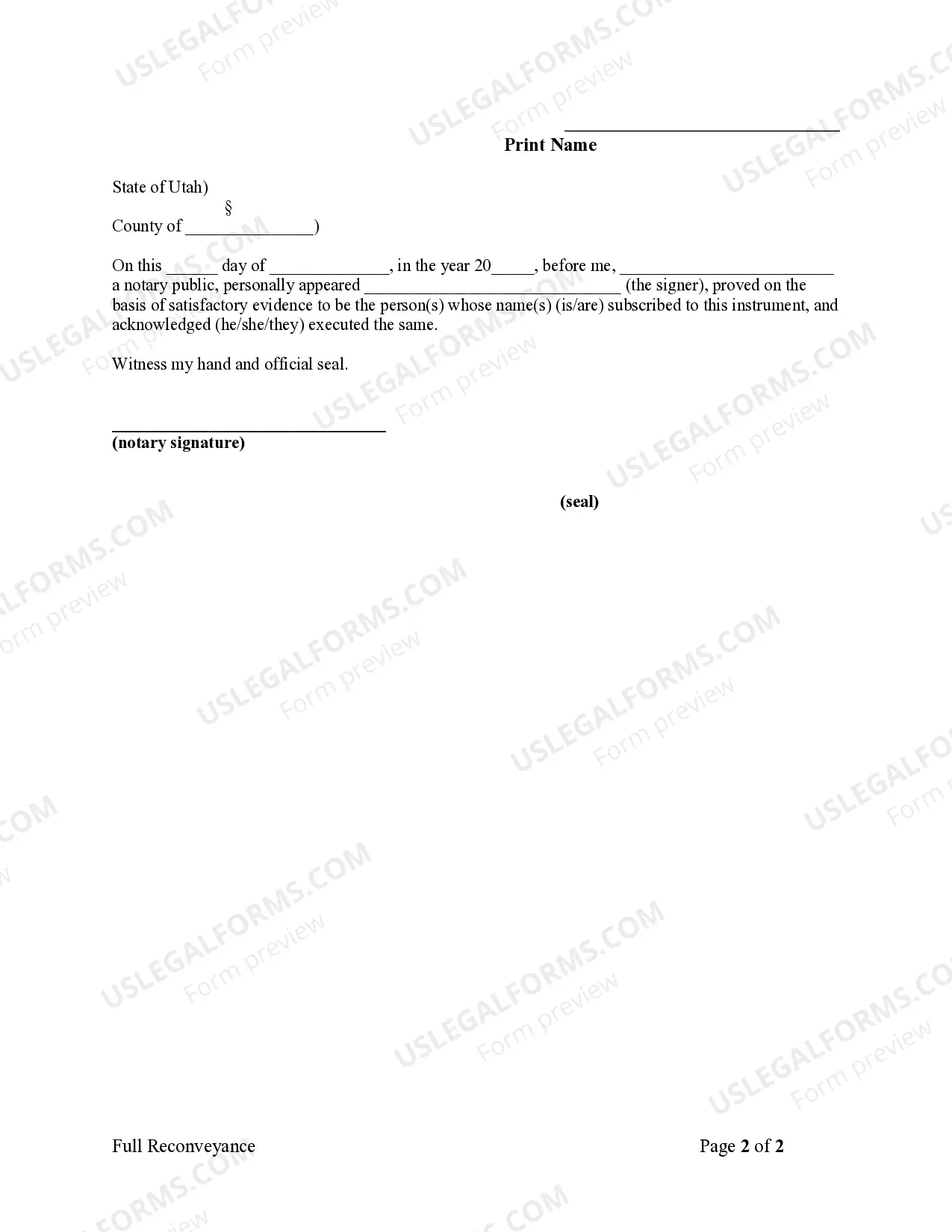 Preview Release of Mortgage - Individual