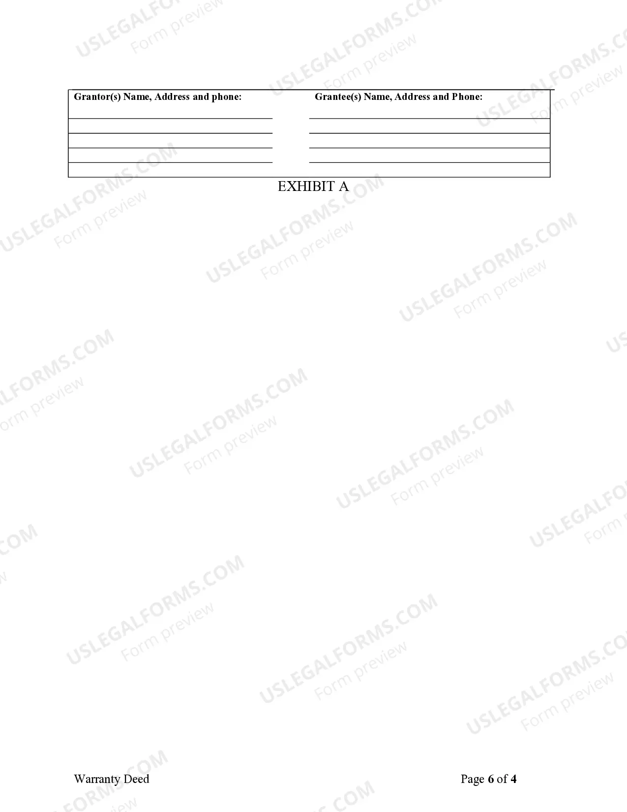 Preview Warranty Deed for Husband and Wife Converting Property from Tenants in Common to Joint Tenancy