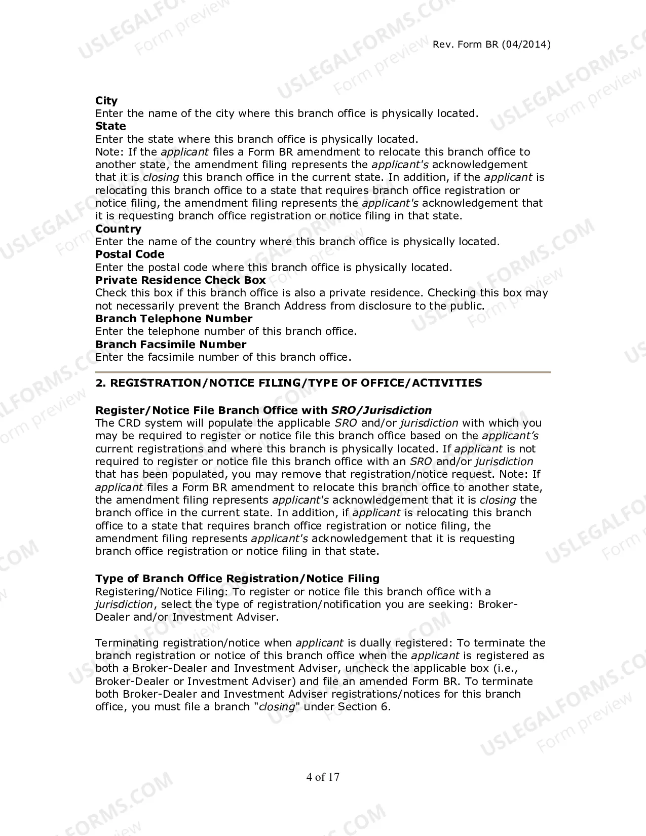Preview Uniform Application for Broker-Dealer Registration