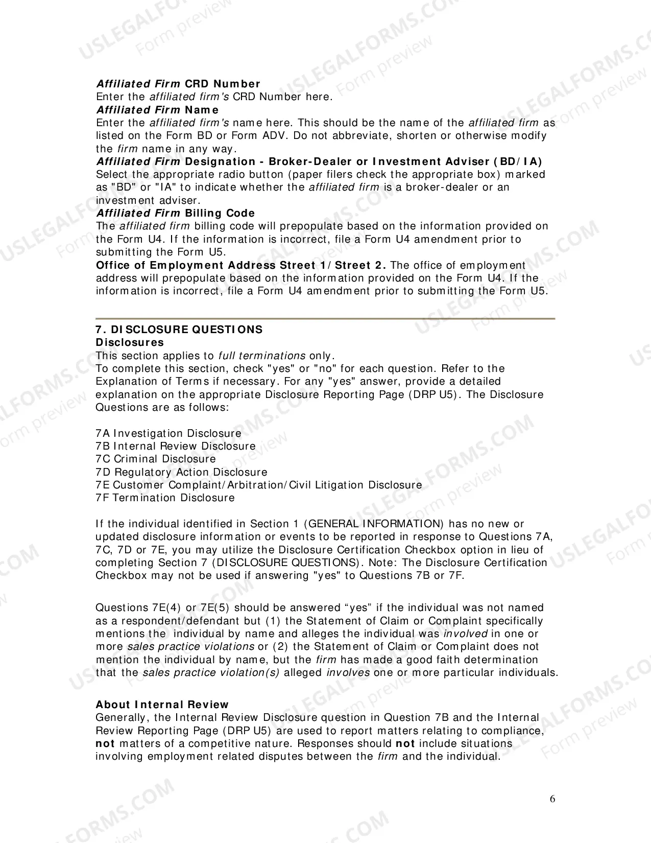 Preview Uniform Termination Notice for Securities Industry Registration