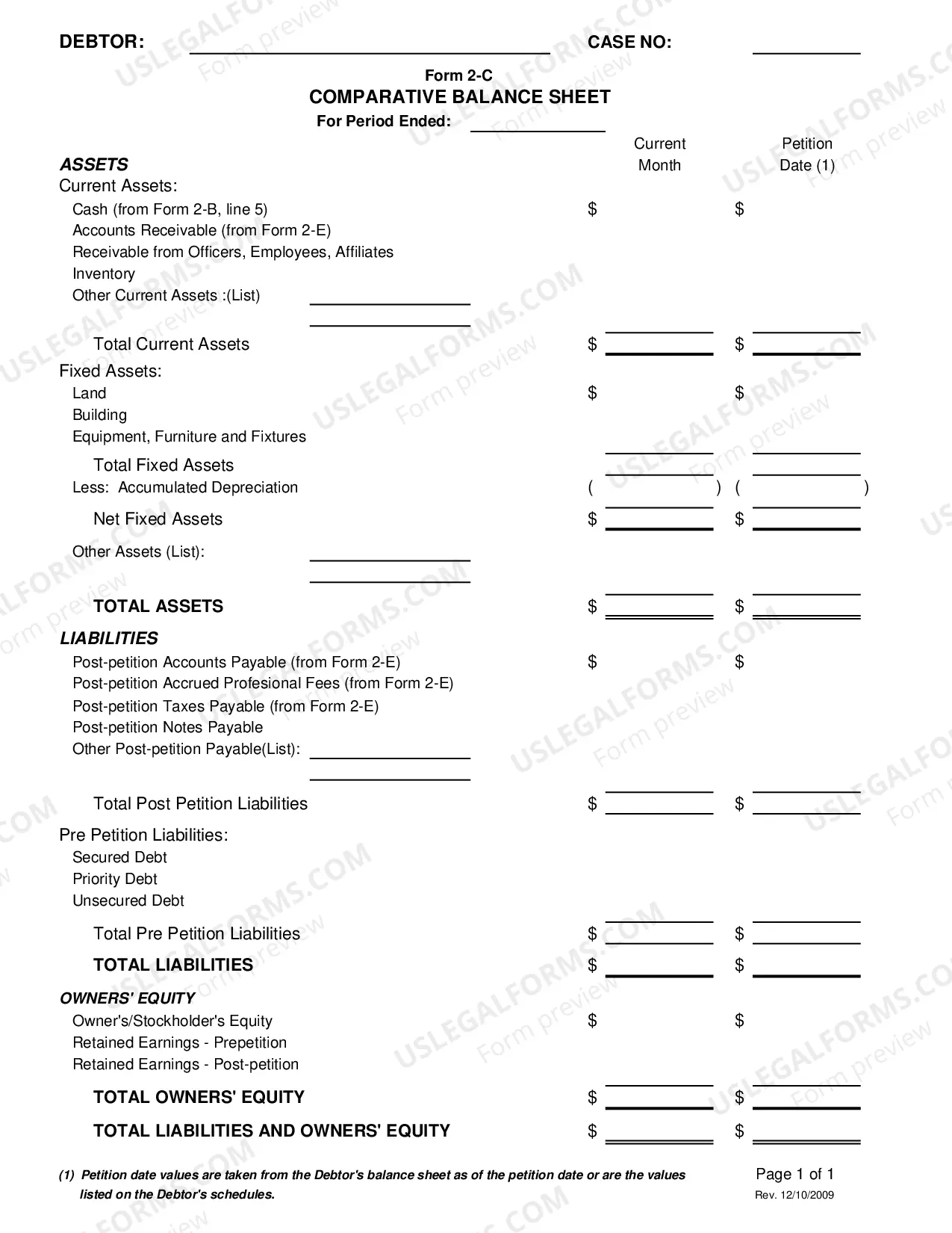 Preview Monthly Financial Report (Chapter 11)