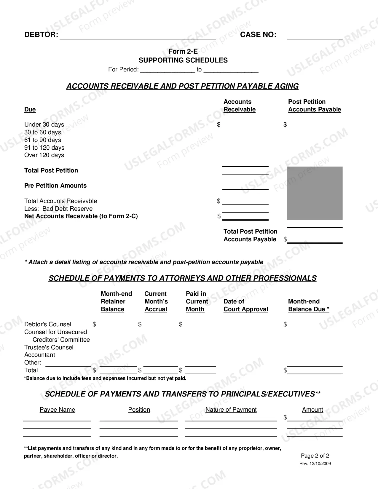 Preview Monthly Financial Report (Chapter 11)