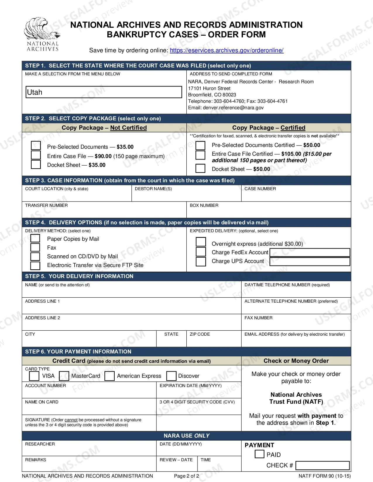 Preview Denver Archives Copy Request