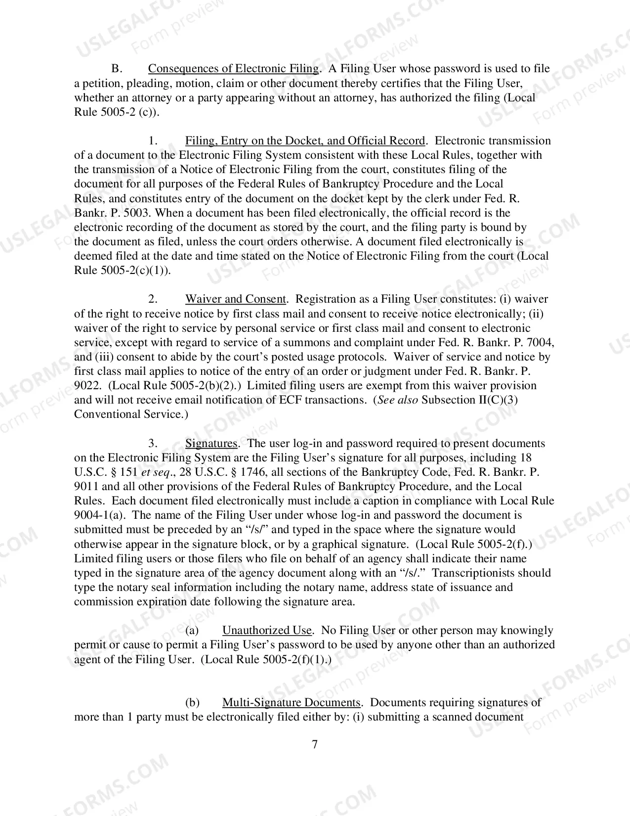 Preview Electronic Case Filing Protocols