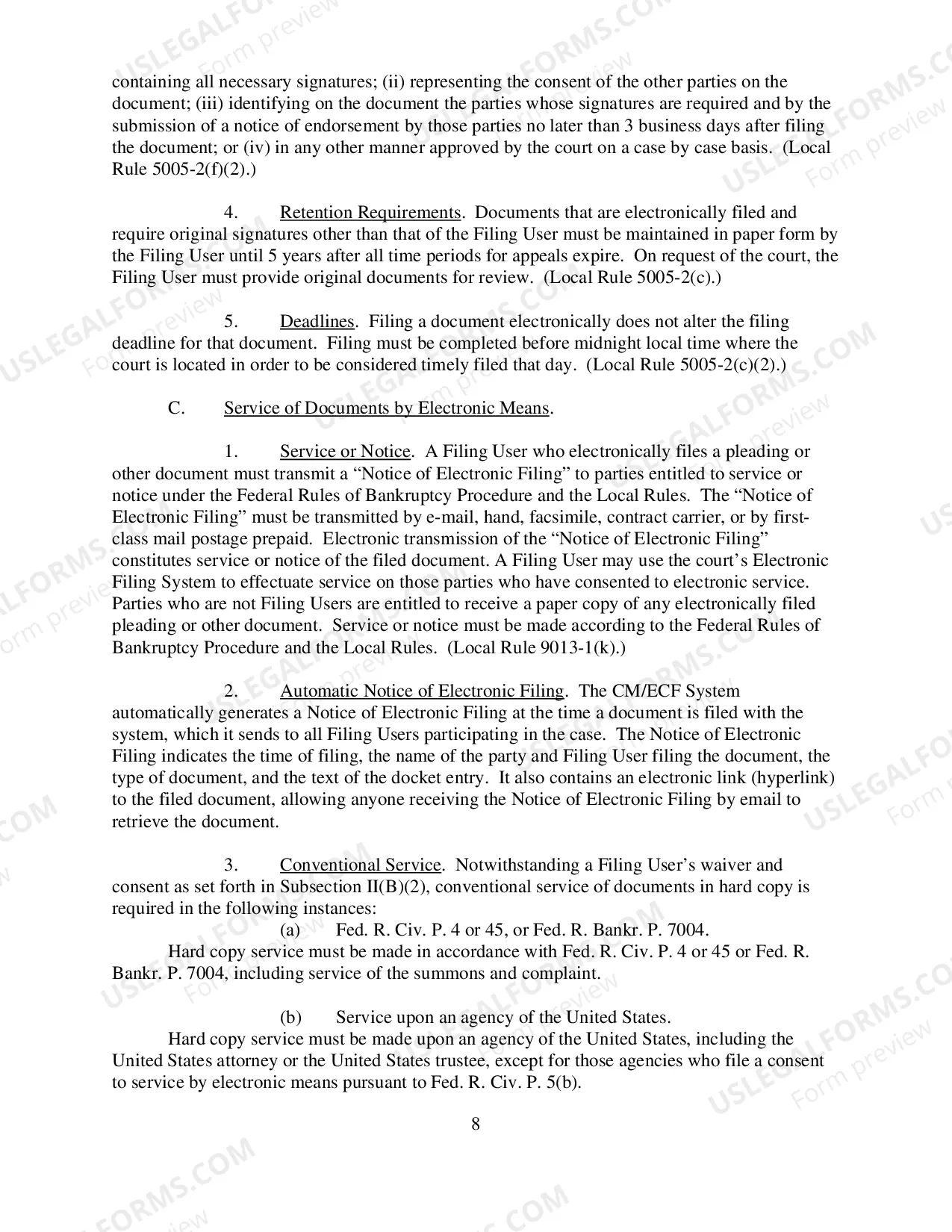 Preview Electronic Case Filing Protocols