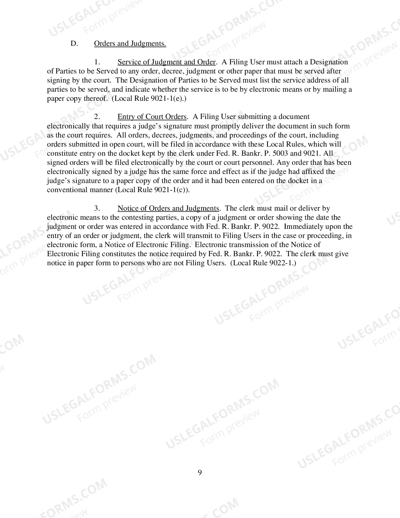 Preview Electronic Case Filing Protocols