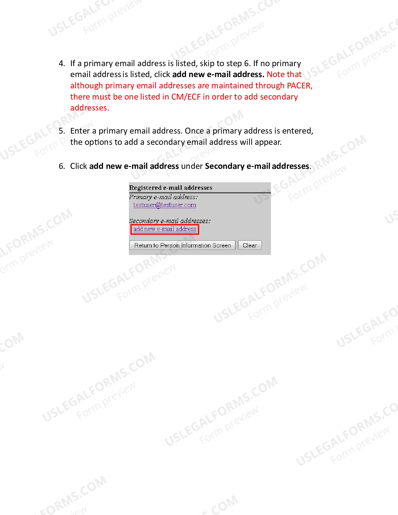 Preview Attorney Change of Address Form
