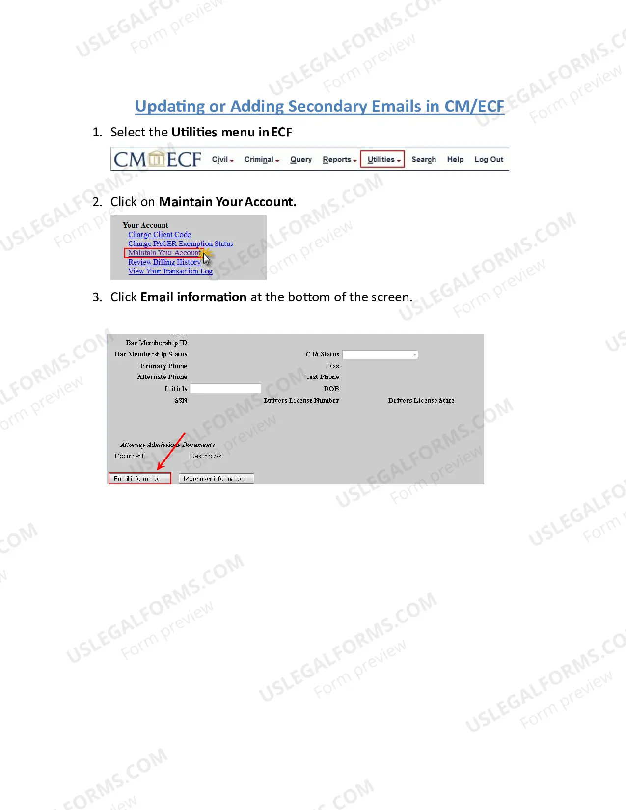 Preview Attorney Change of Address Form