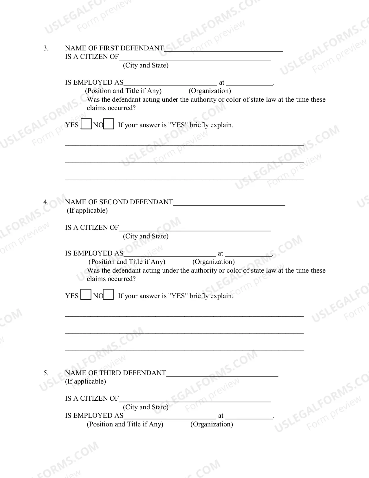 Preview Civil Rights Complaint