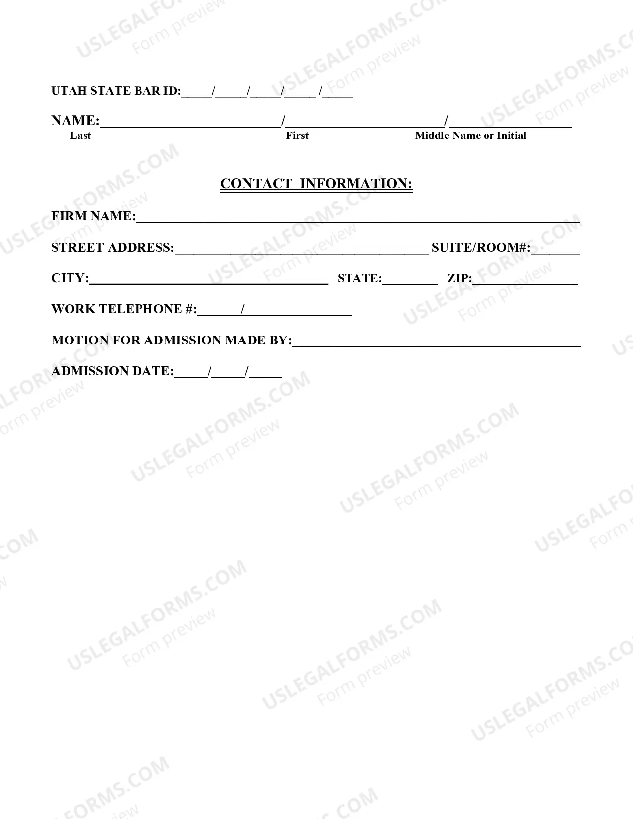 Preview Motion For Attorney Admission (Packet)