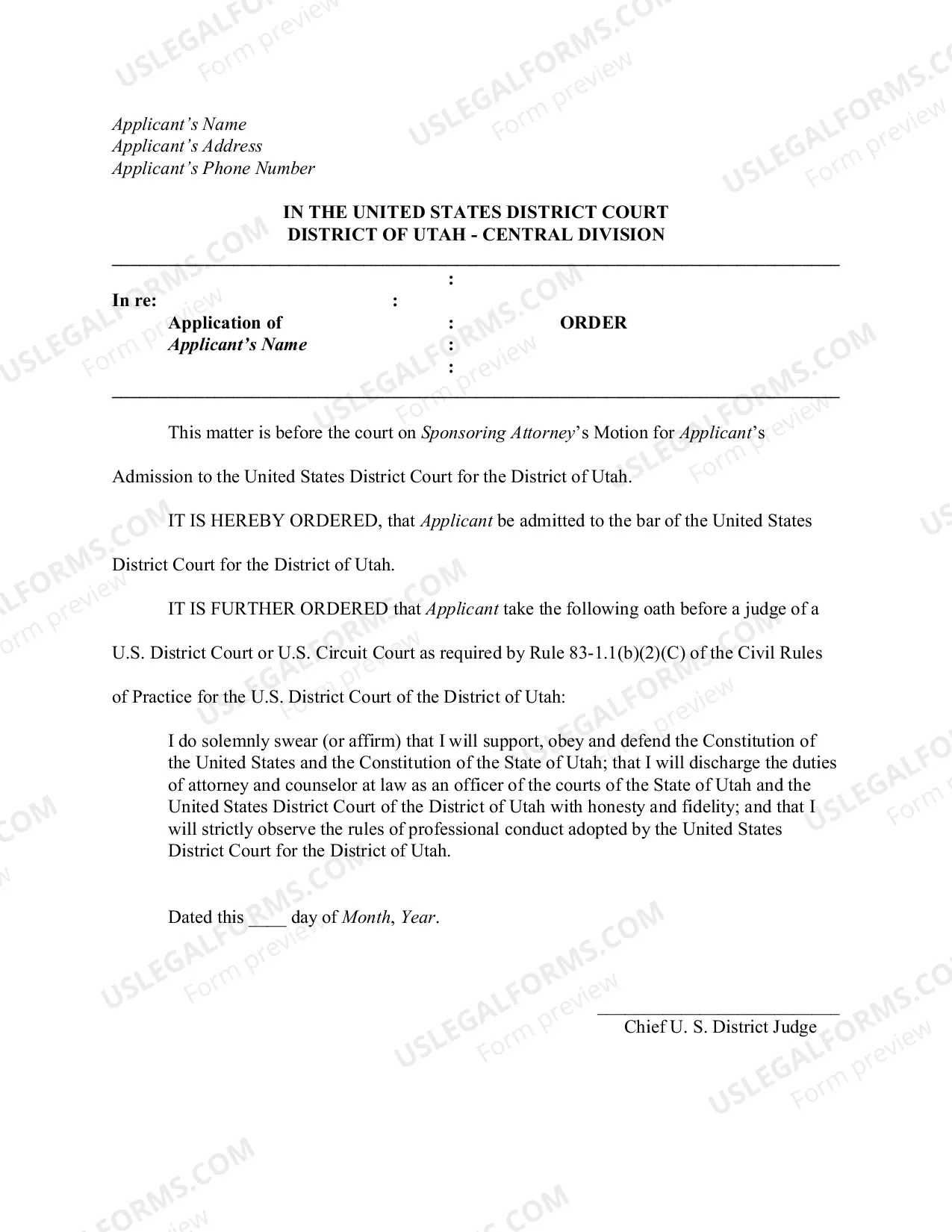 Preview Non Resident Attorney Affidavit (Sample And Form)