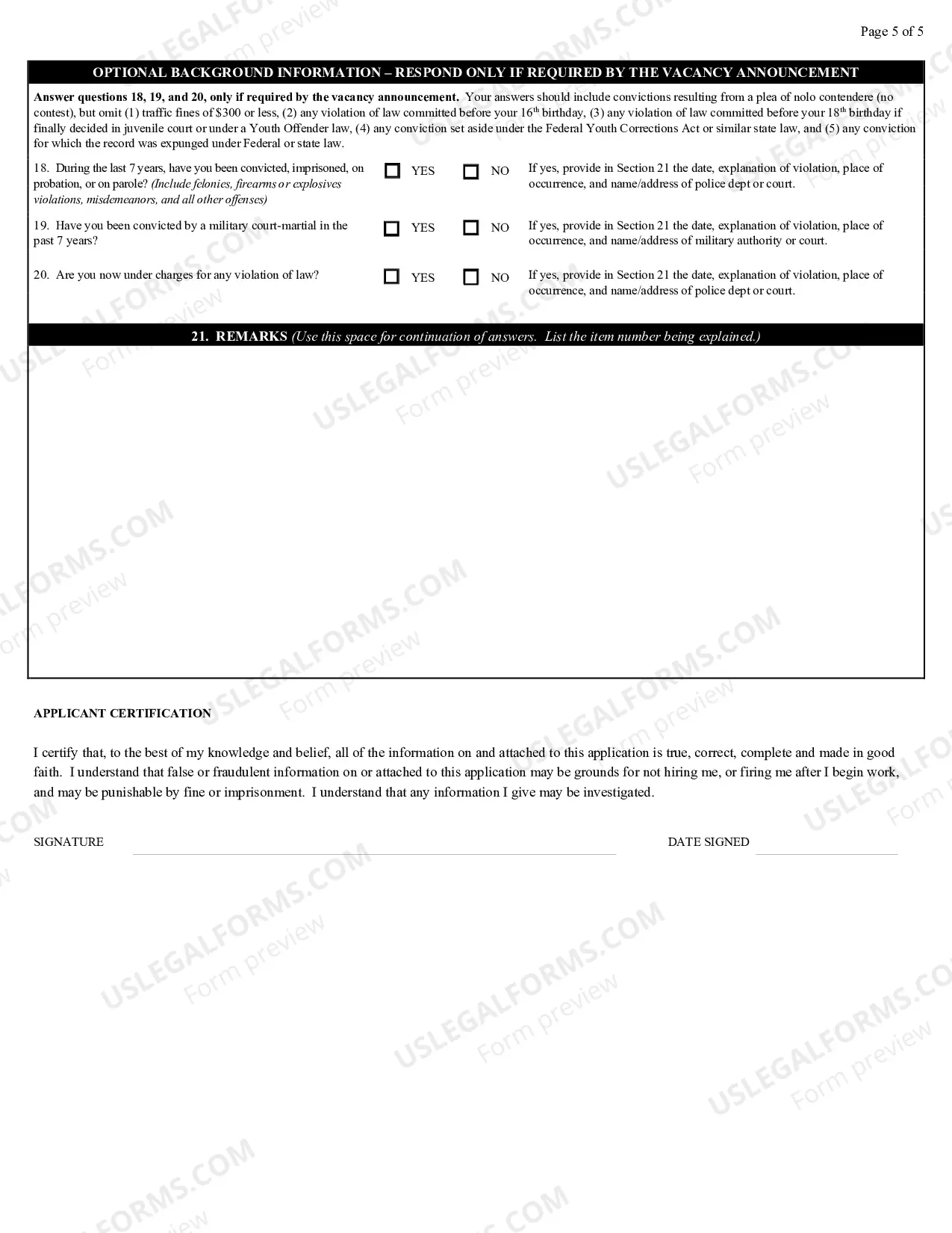 Preview Application for Judicial Branch Employment