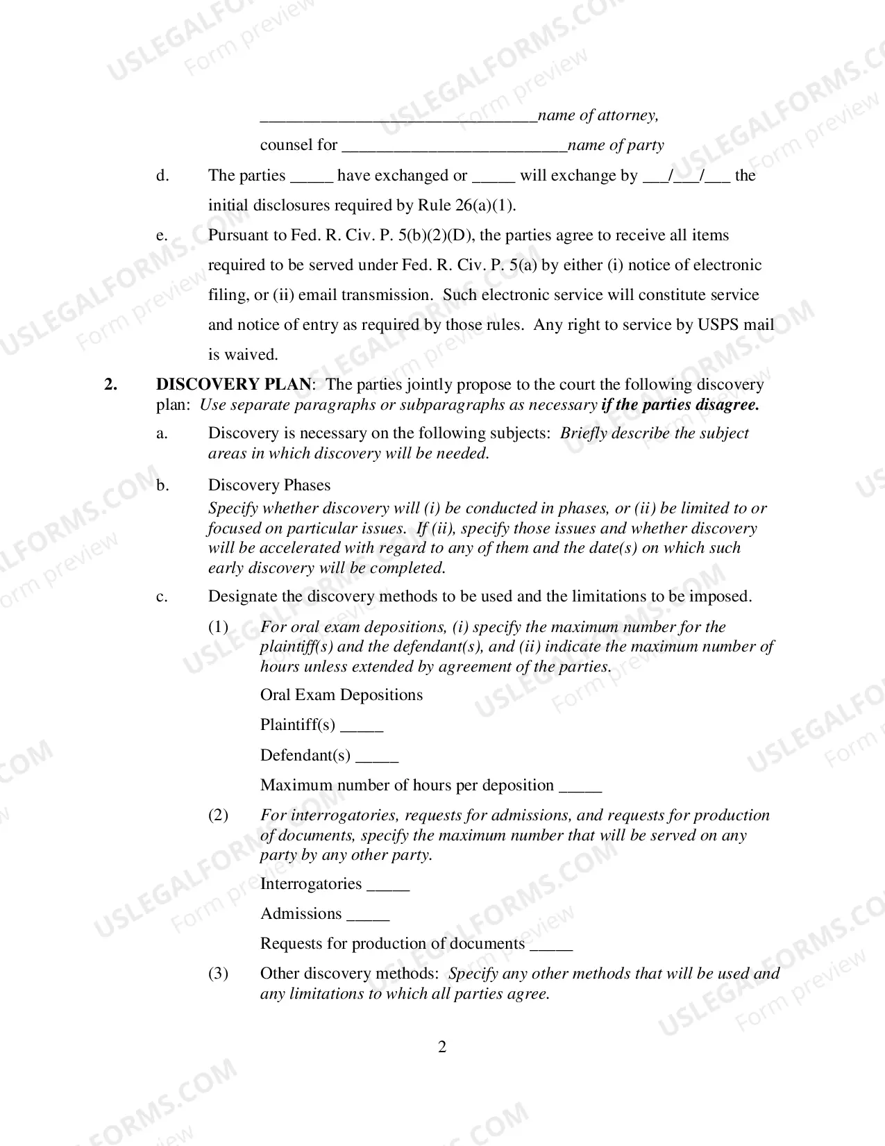 Preview Attorney Planning Meeting Form