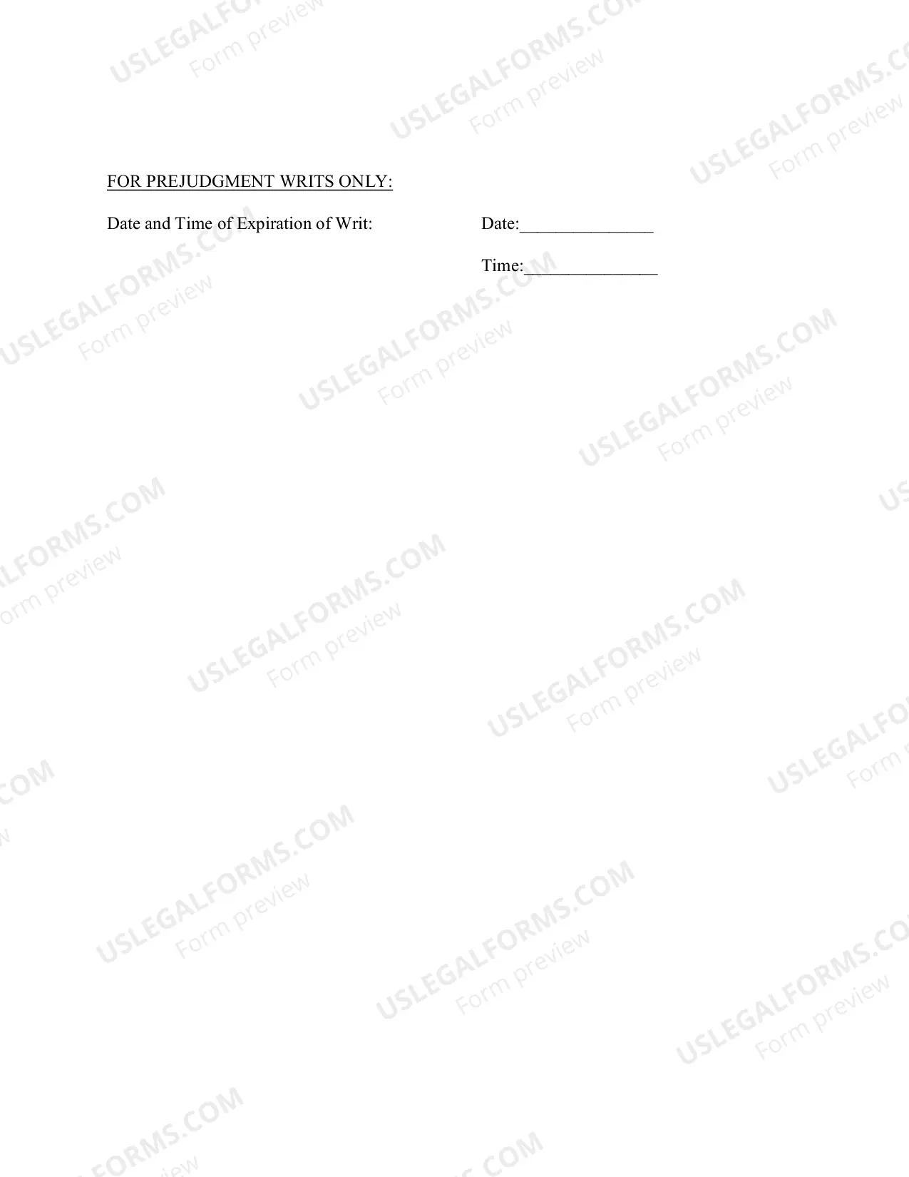 Preview Garnishment Packet - Not Personal Service