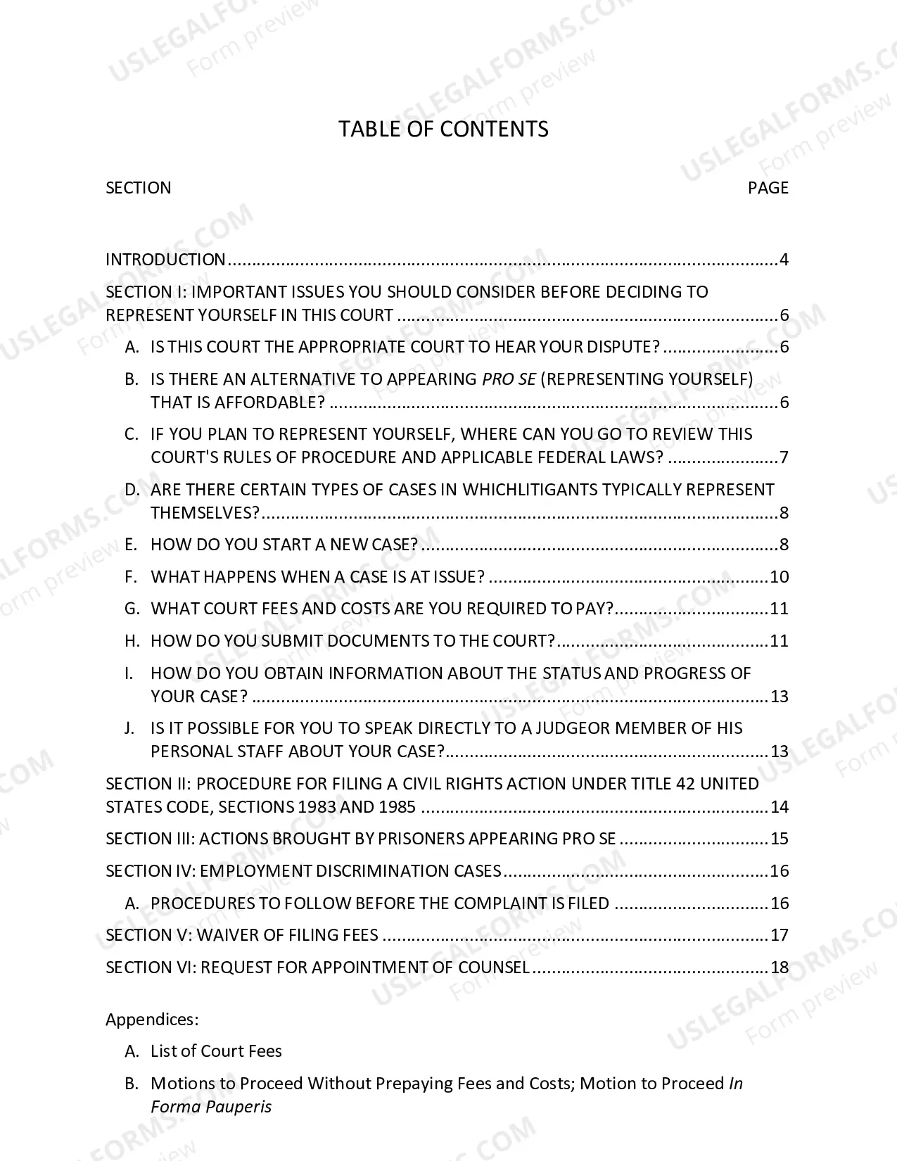 Preview Pro Se Litigant Guide