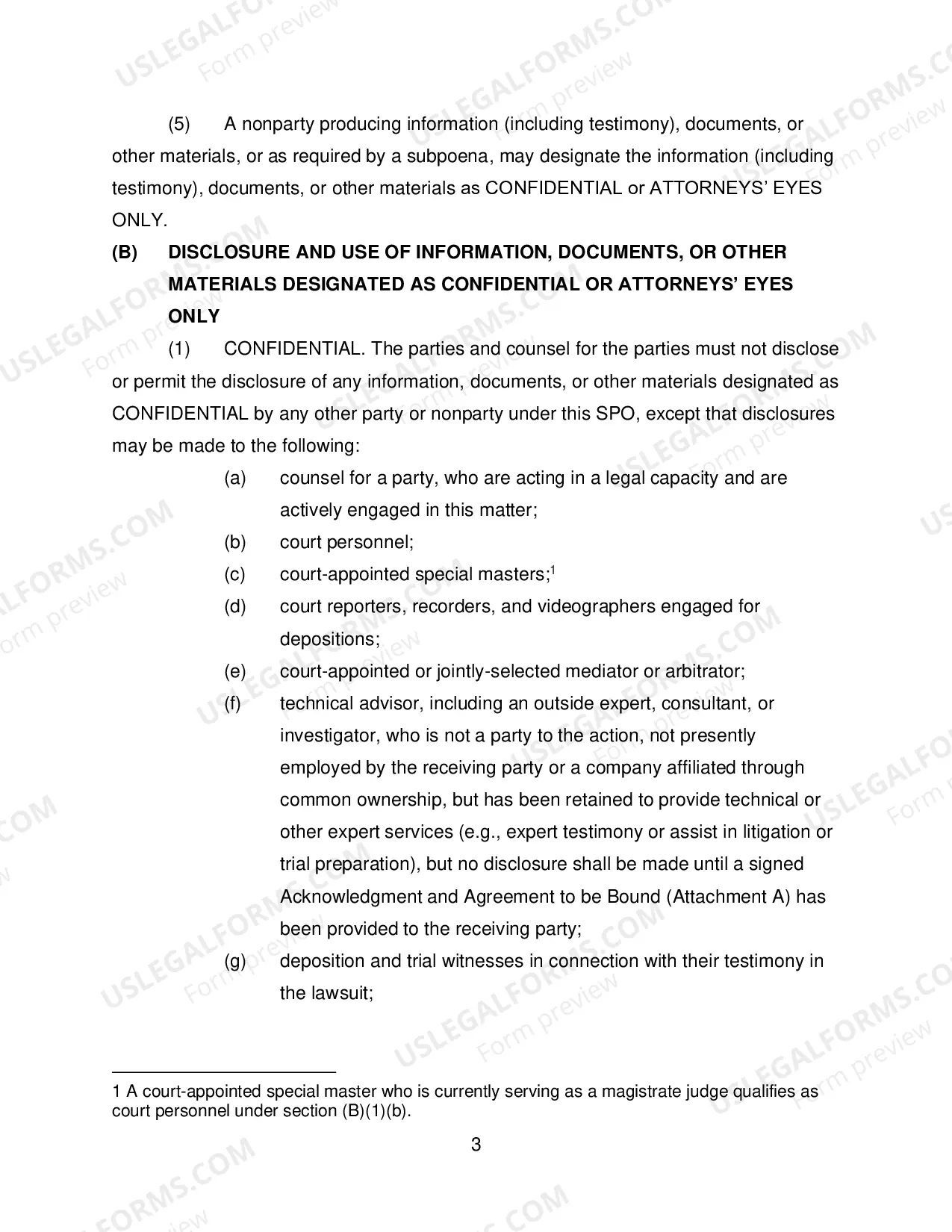 Preview Standard Protective Order