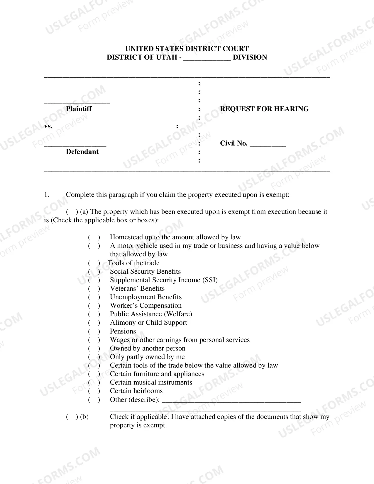 Preview Writ of Execution Packet