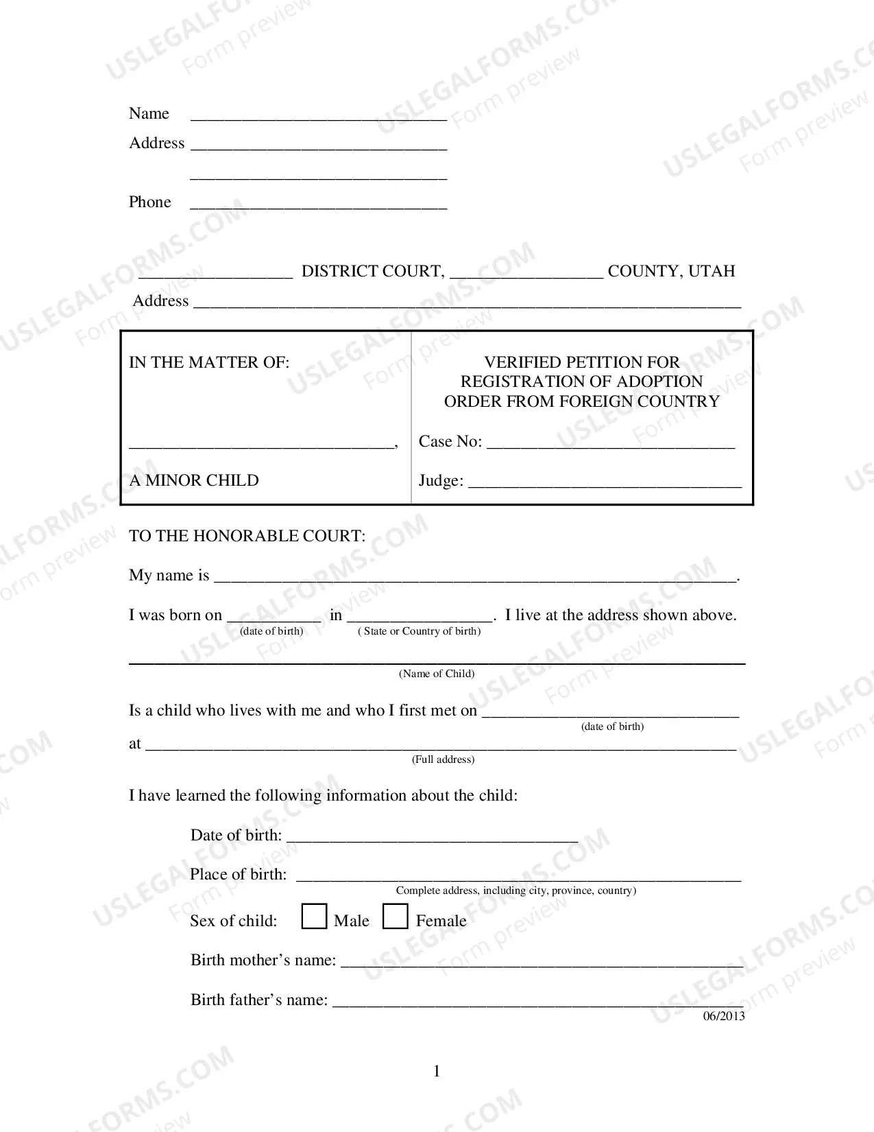 Preview Report of Foreign Adoptees
