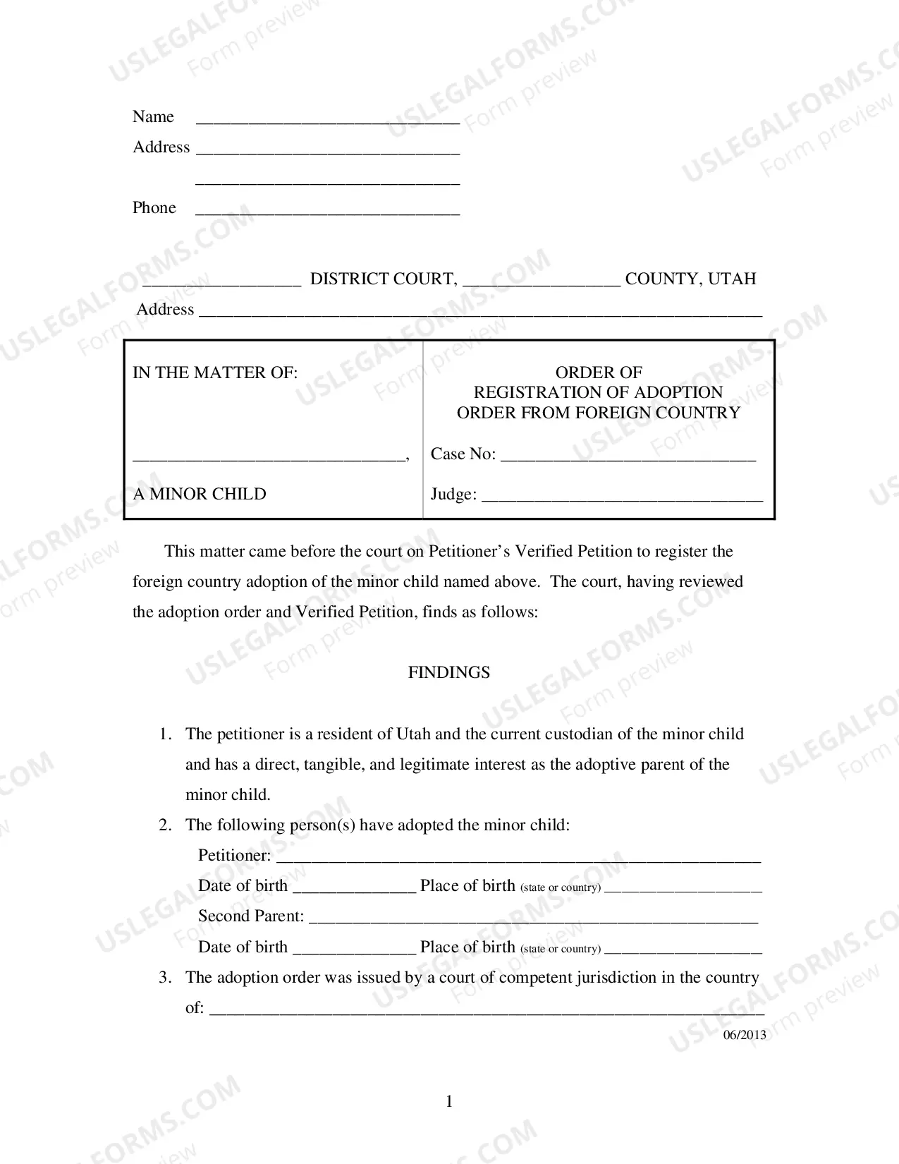 Preview Report of Foreign Adoptees