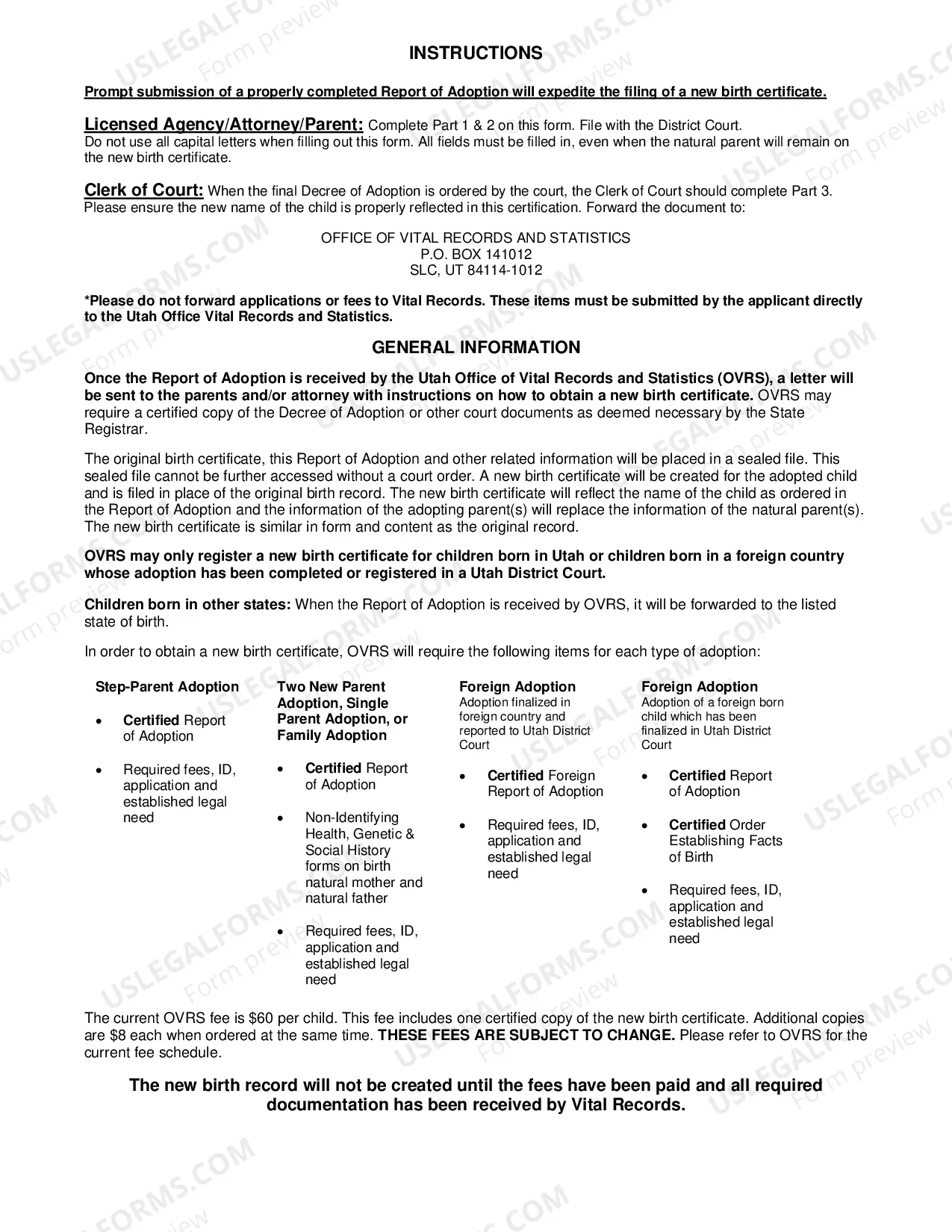 Preview Report of Foreign Adoptees