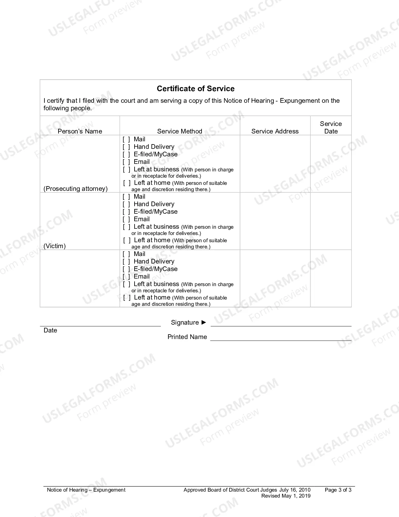 Preview Notice of Hearing
