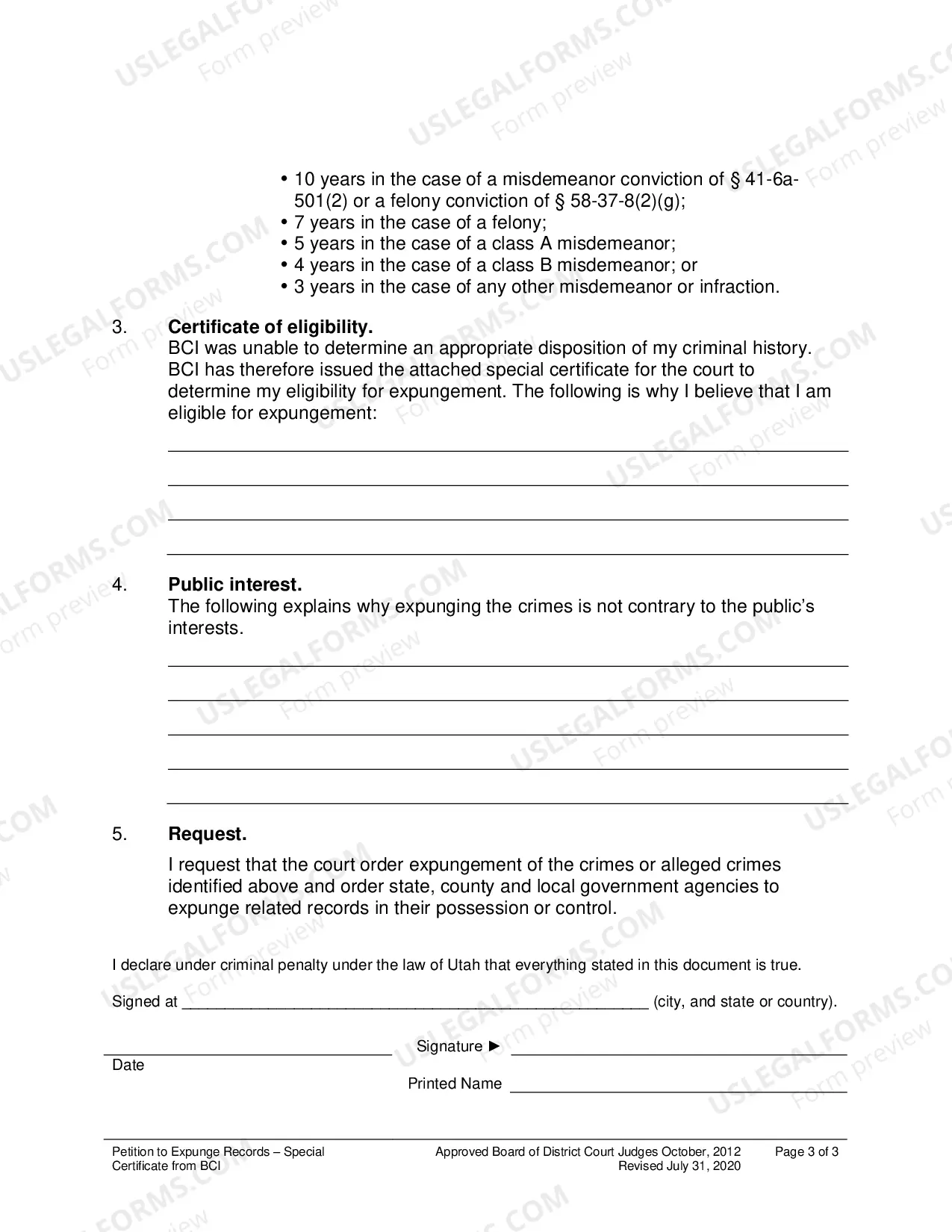 Preview Special Certificate from BCI