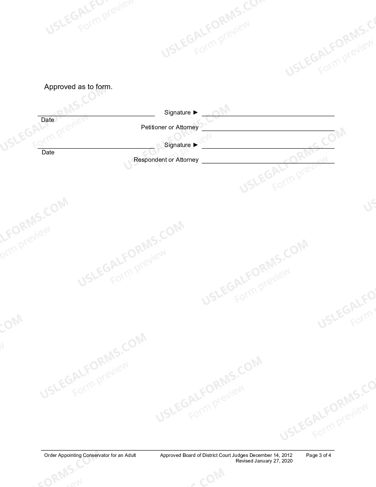 Preview Order Appointing Conservator For Adult
