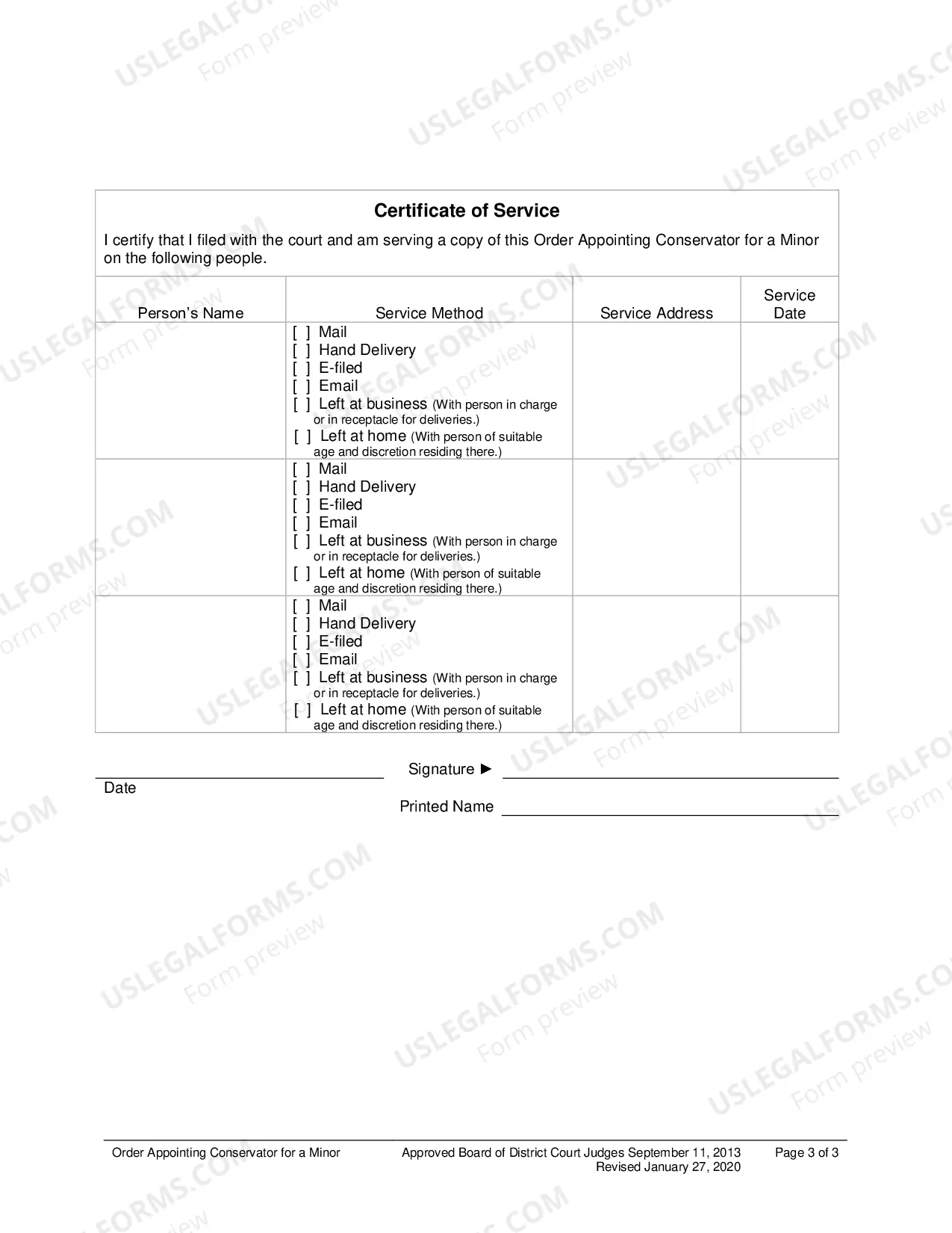 Preview Order Appointing Conservator For Minor