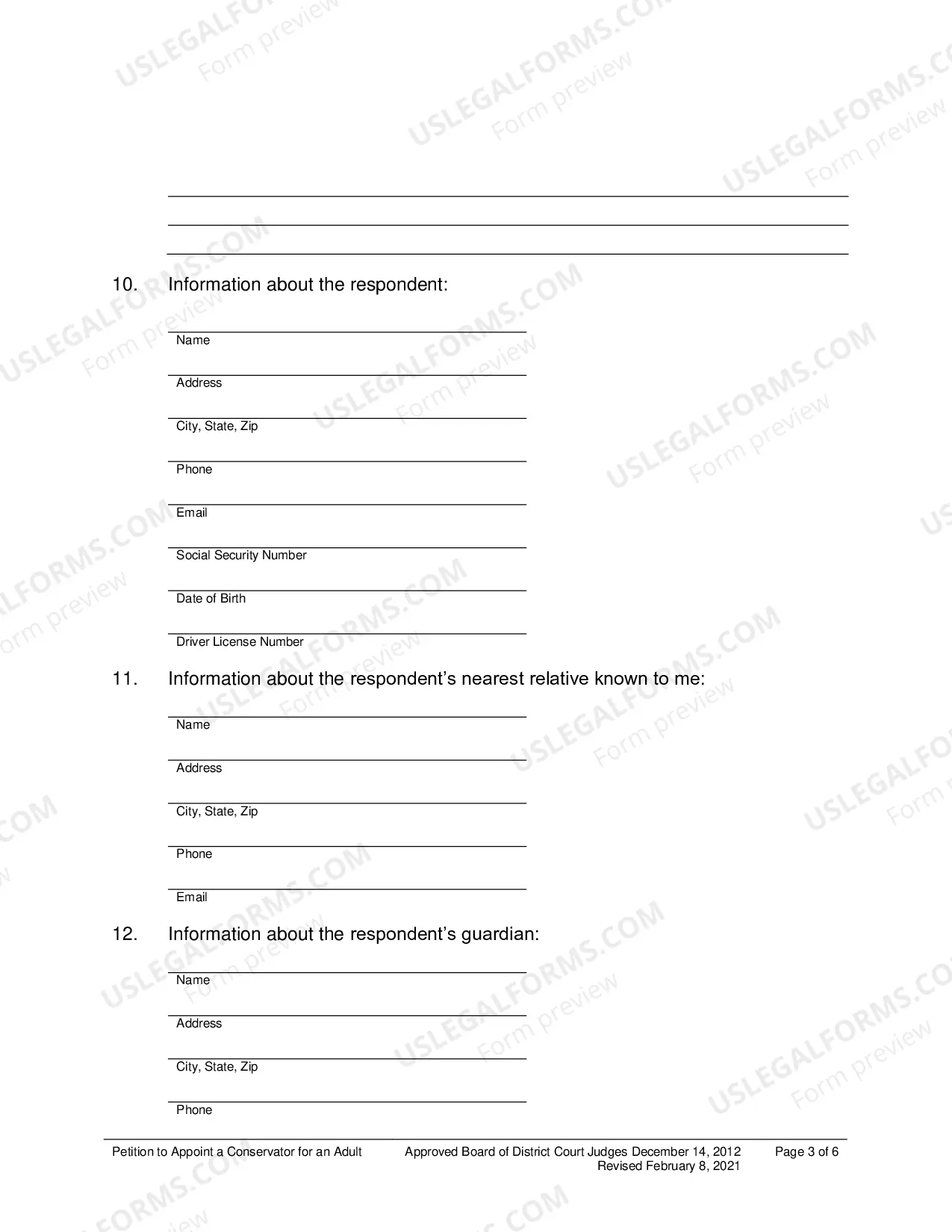 Preview Petition To Appoint Conservator For Adult