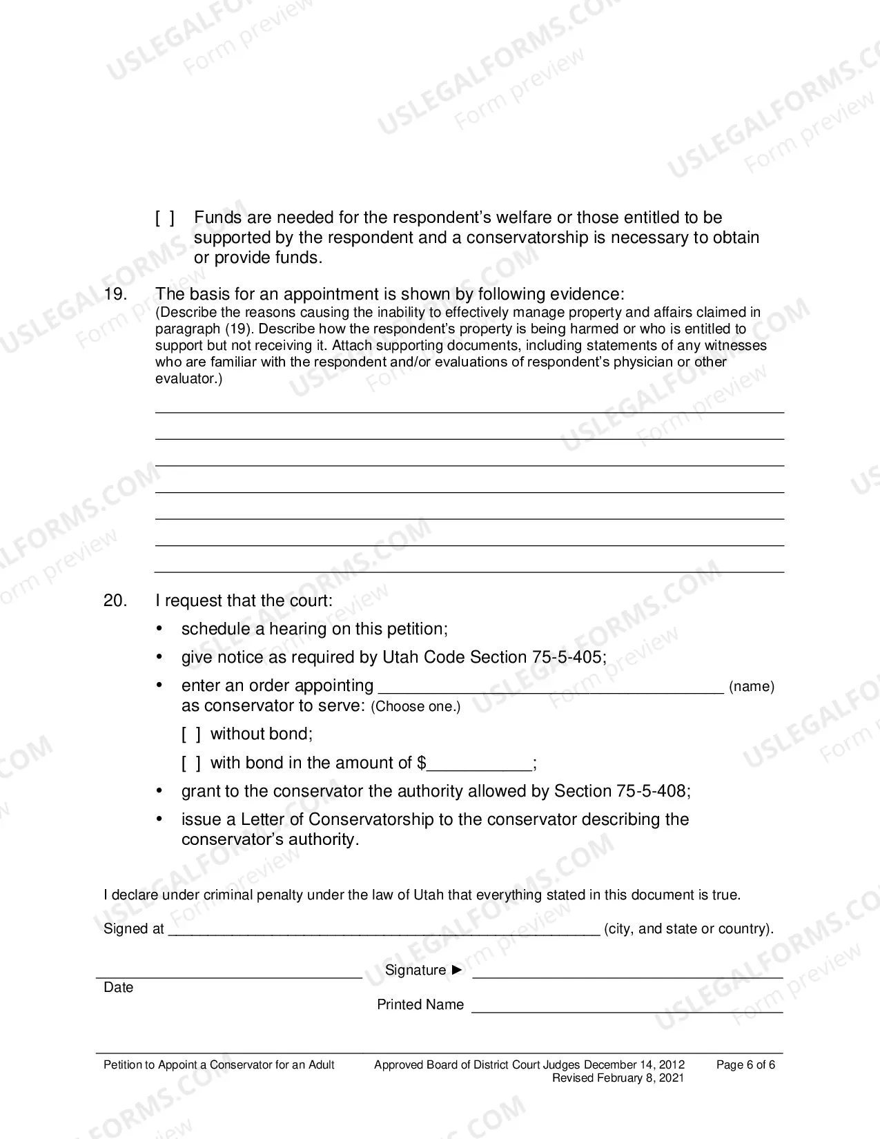 Preview Petition To Appoint Conservator For Adult