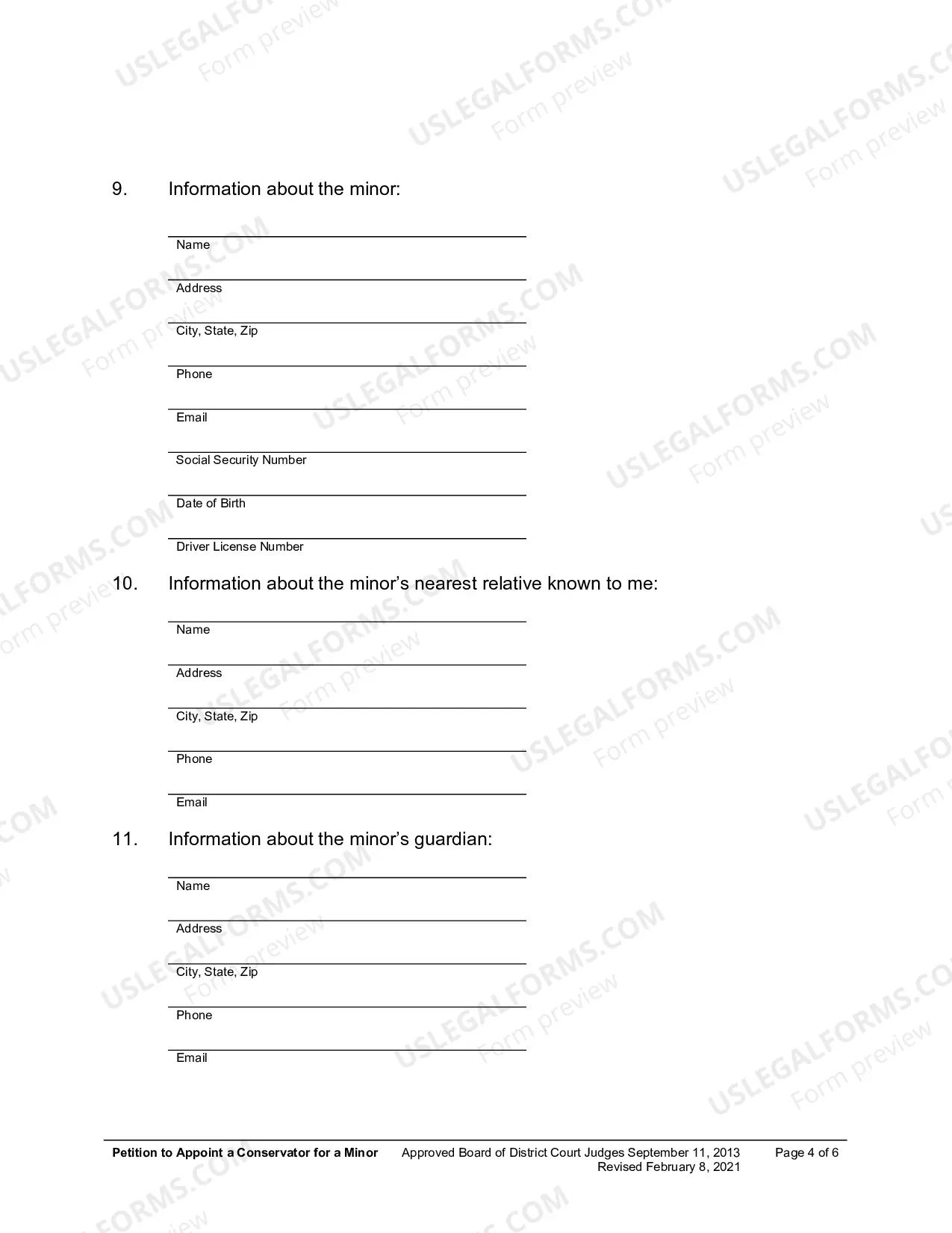 Preview Petition To Appoint Conservator For Minor