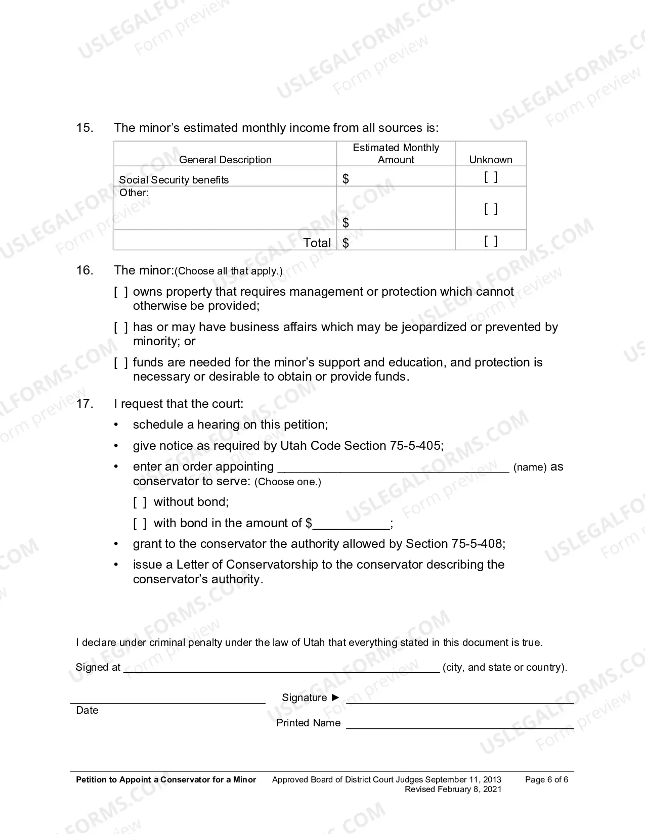 Preview Petition To Appoint Conservator For Minor