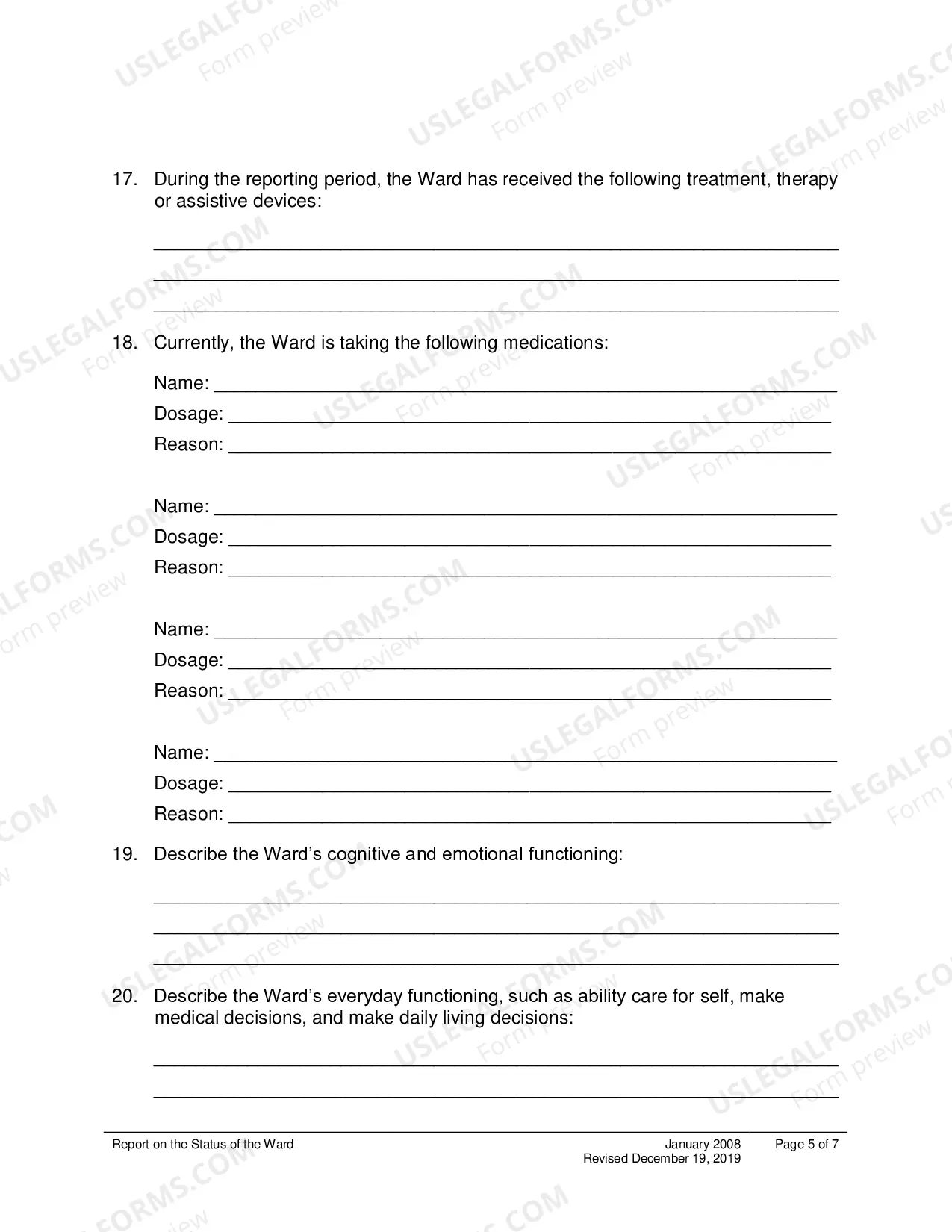 Preview Report On Status of The Ward