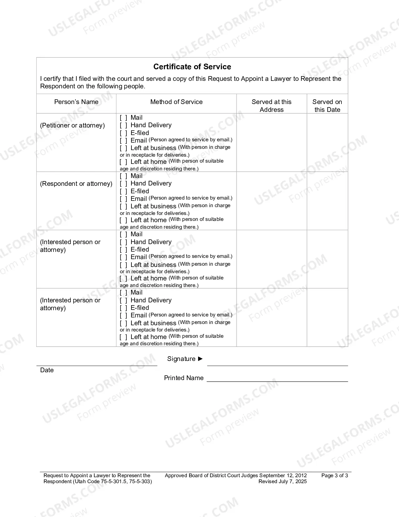 Preview Request To Appoint Attorney To Represent Respondent