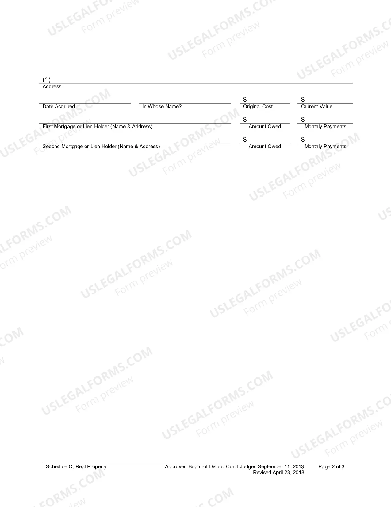 Preview Schedule C Real Property