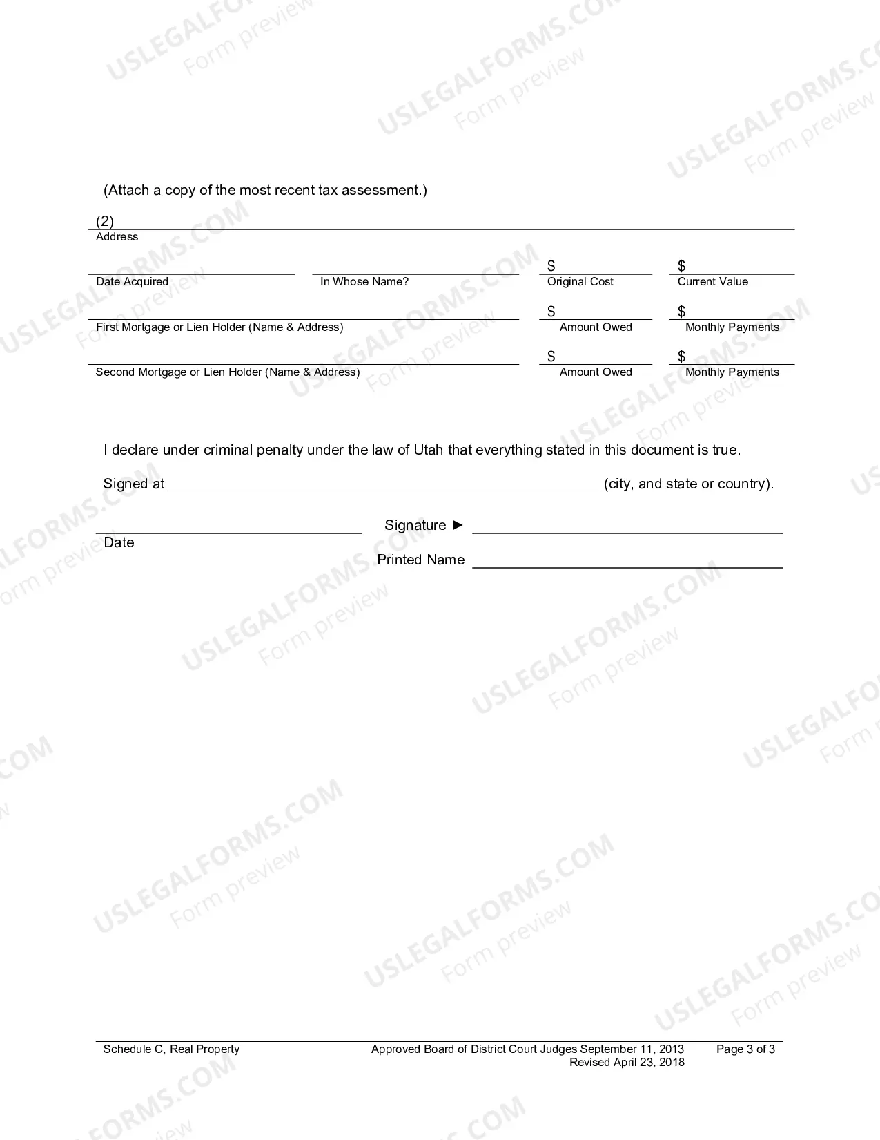 Preview Schedule C Real Property