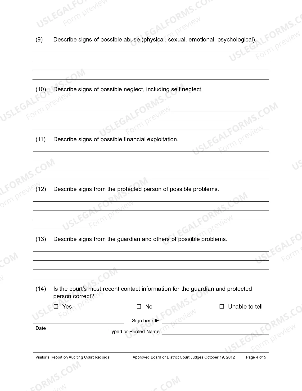Preview Visitors Report On Auditing Court Records
