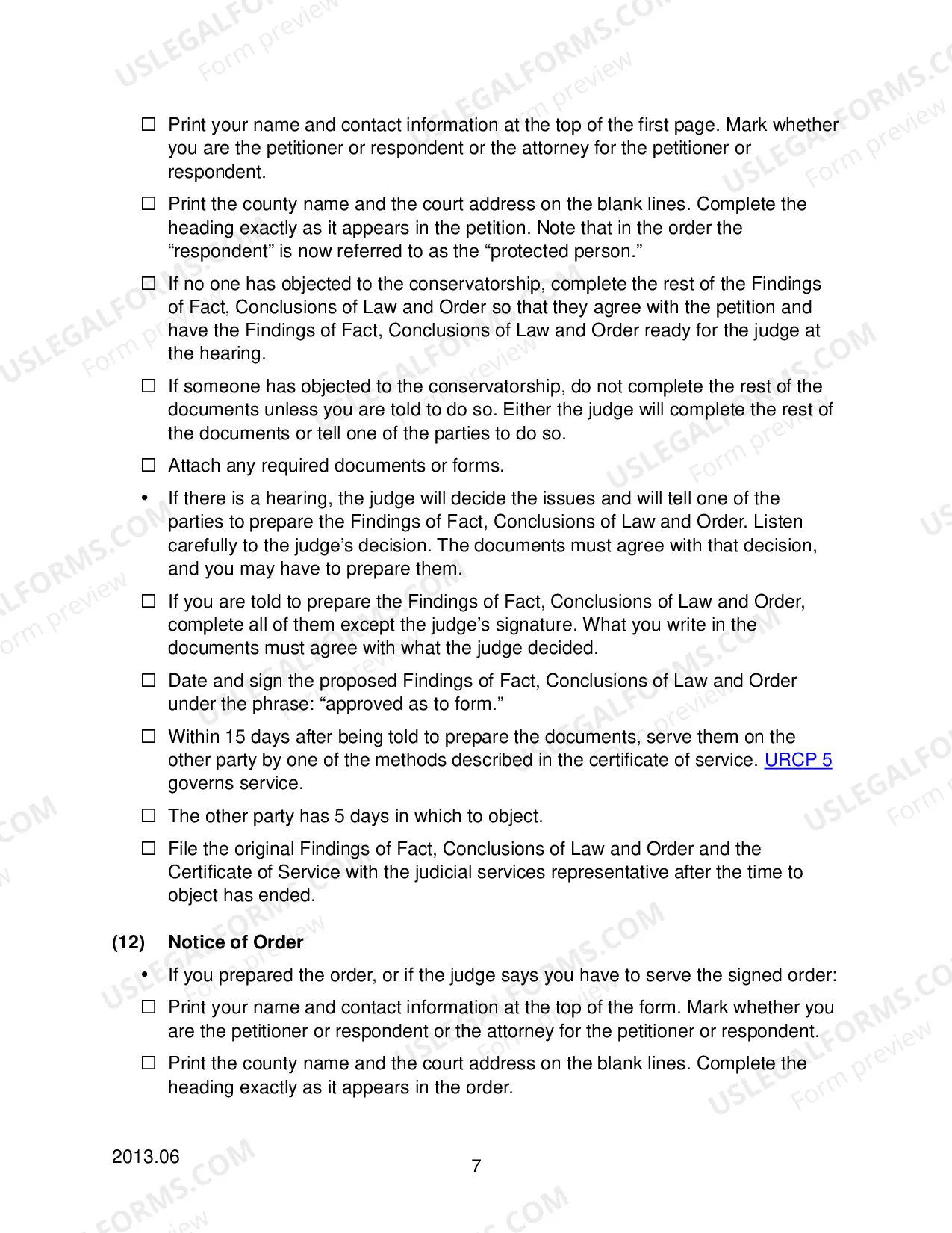 Preview Checklist