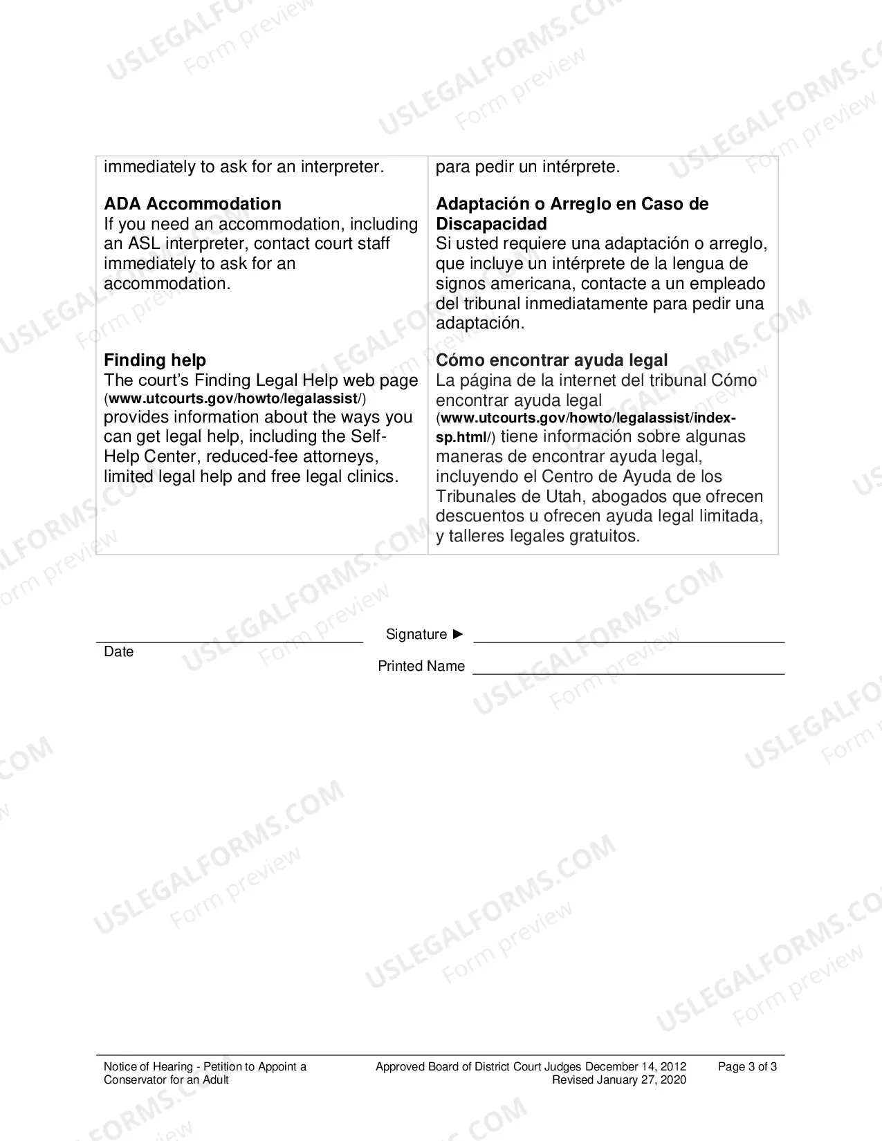 Preview Notice of Hearing