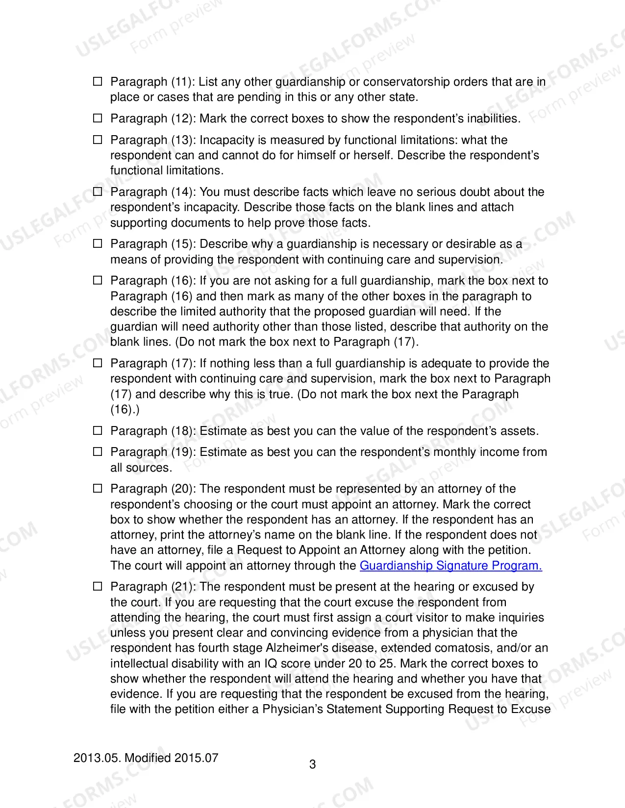 Preview Checklist